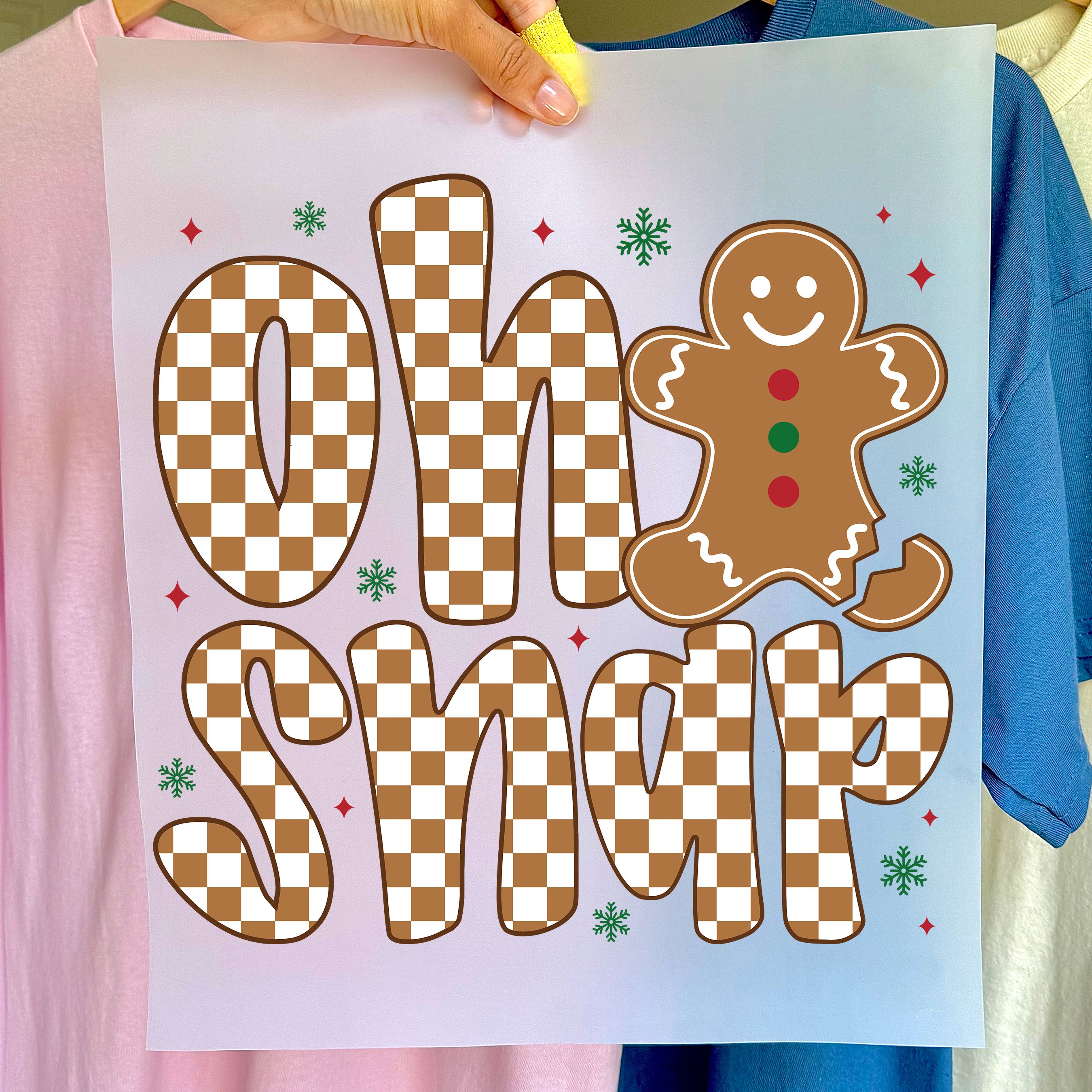Oh Snap Gingerbread Christmas DTF Transfer