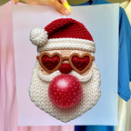Santa Crochet DTF Transfer