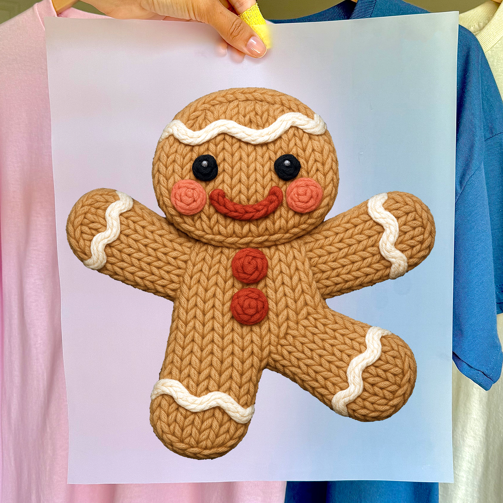 Gingerbread Christmas  Crochet DTF Transfer