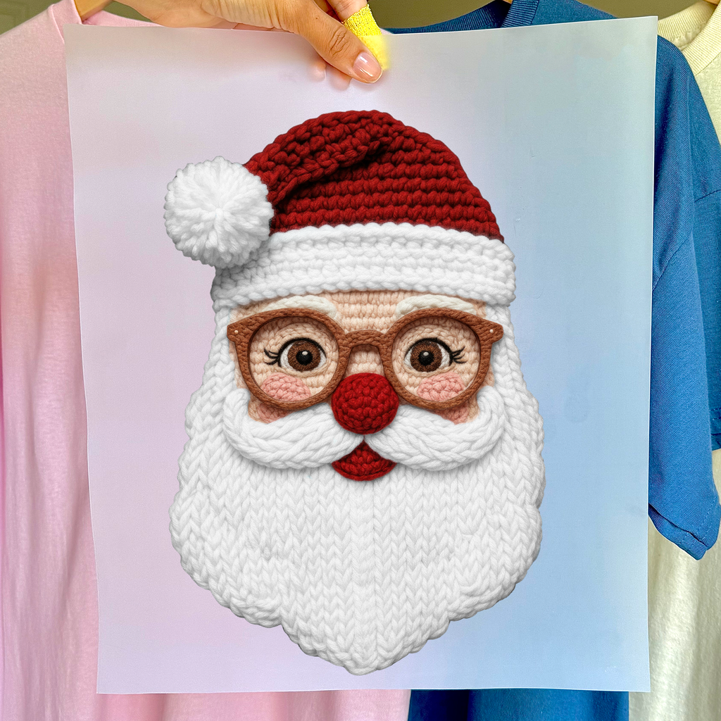 Santa Crochet DTF Transfer
