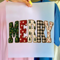 Merry Christmas DTF Transfer 1010