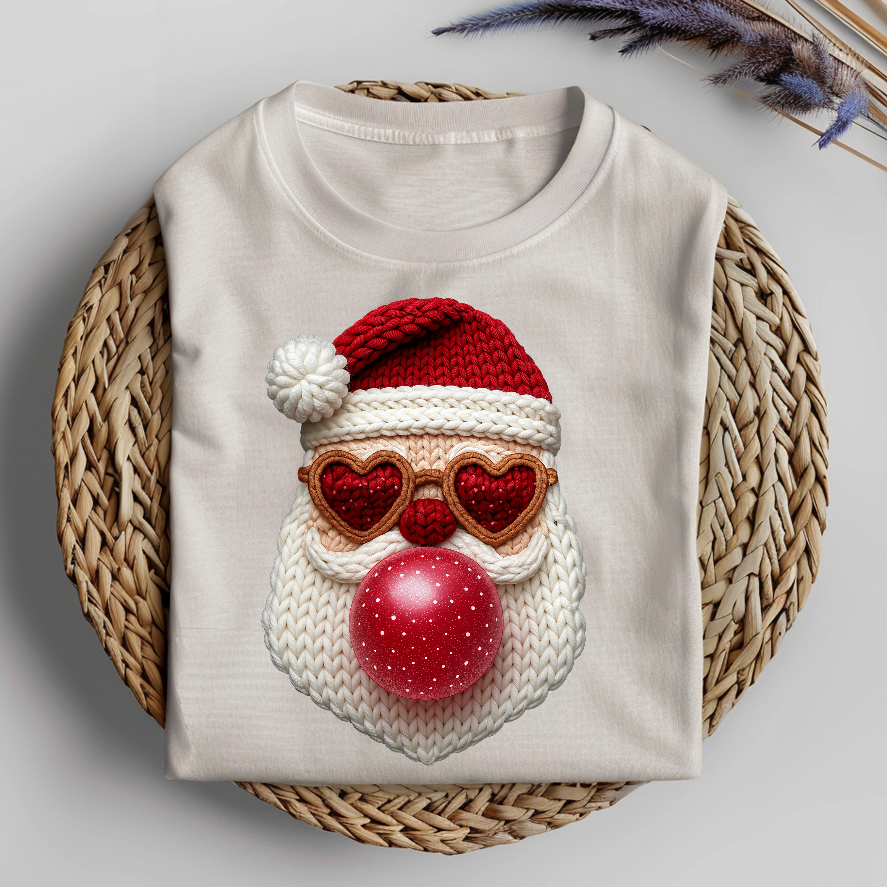 Santa Crochet DTF Transfer