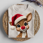 Christmas Reindeer Crochet DTF Transfer
