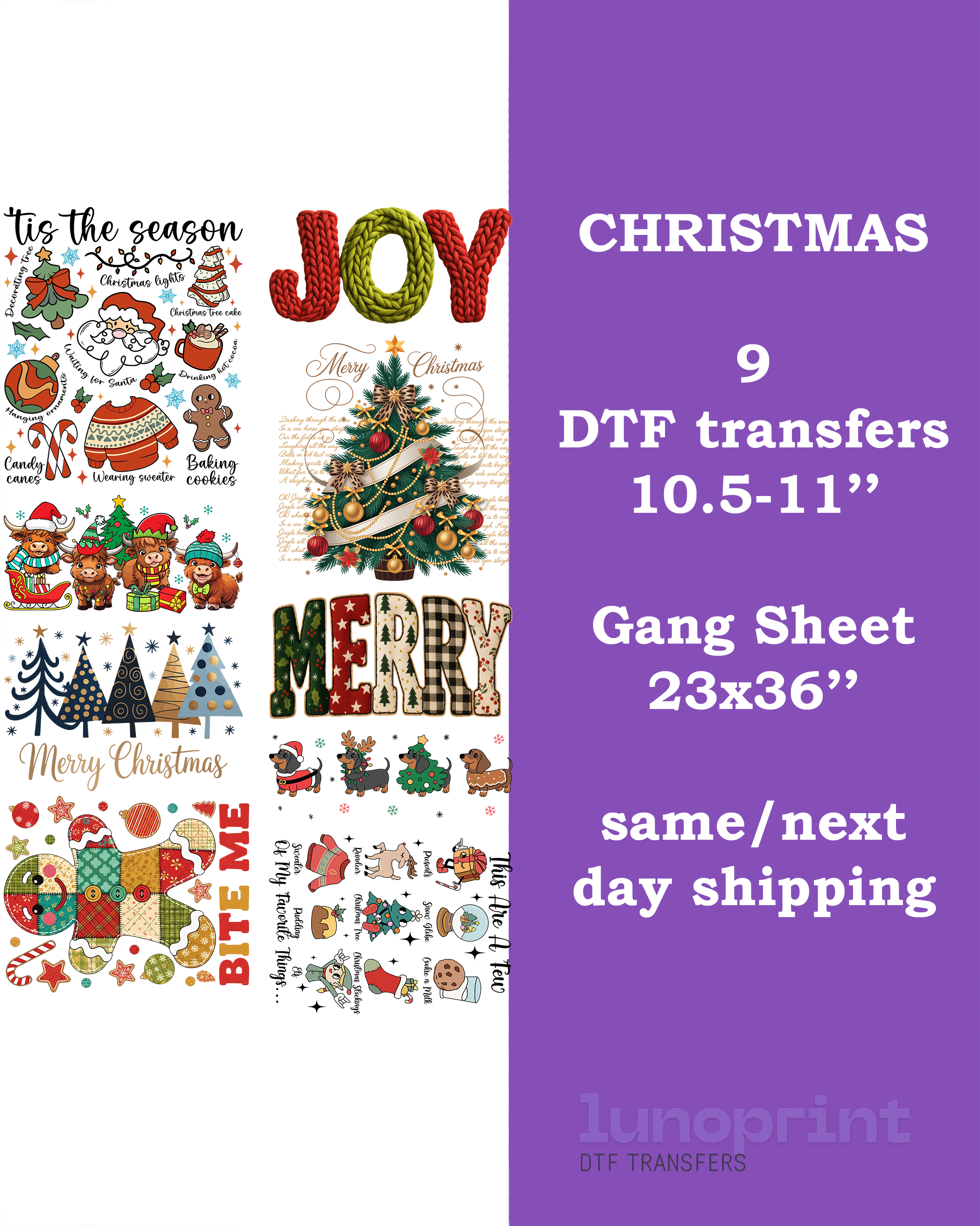 Christmas DTF Gang Sheet