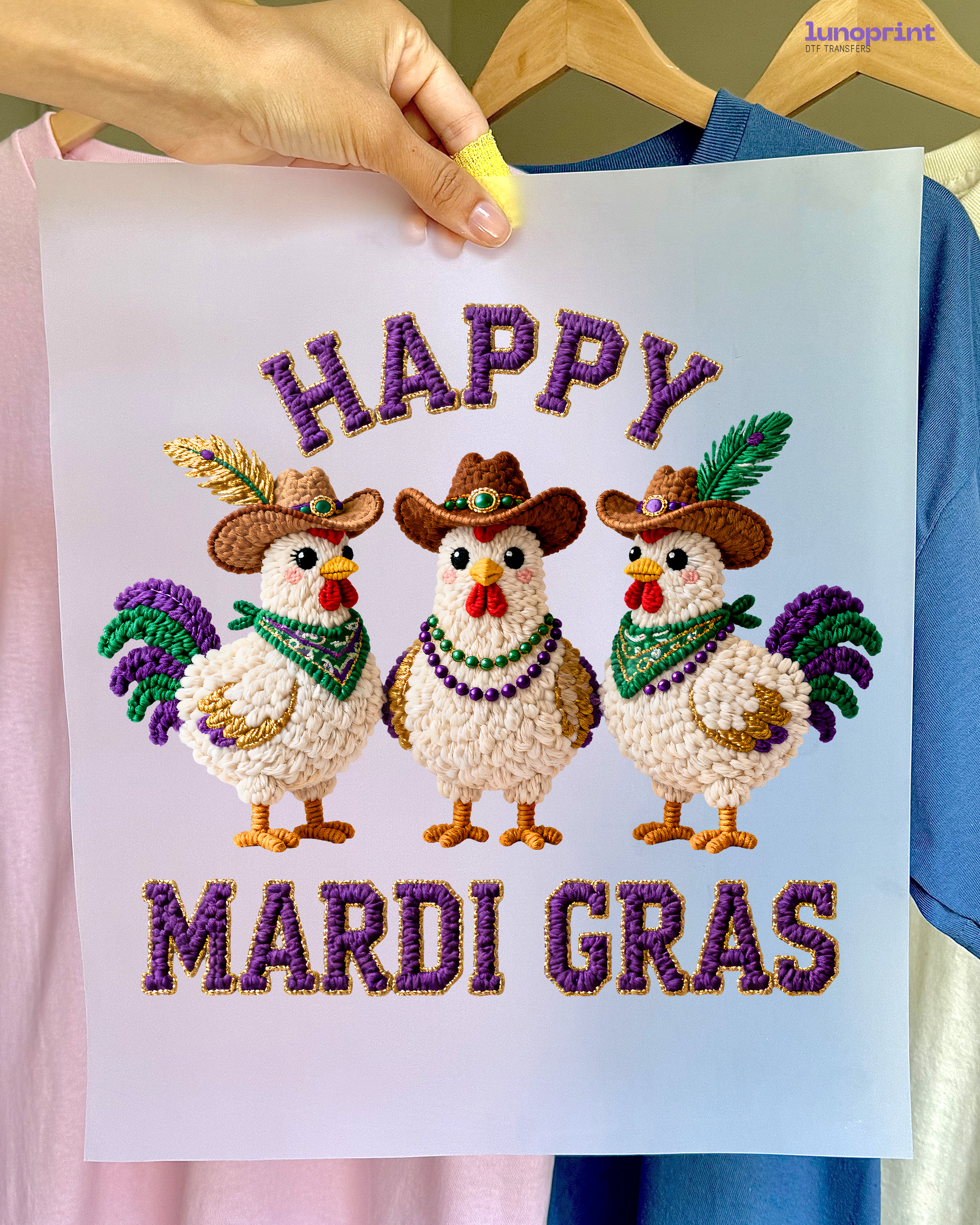 Mardi Gras DTF Transfer 1002