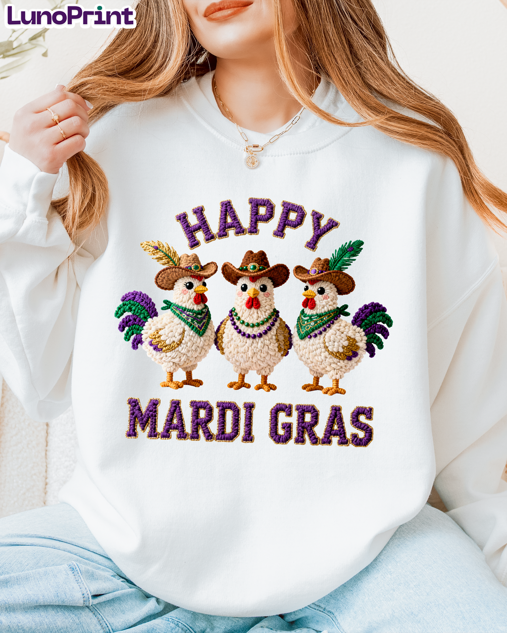 Mardi Gras DTF Transfer 1002