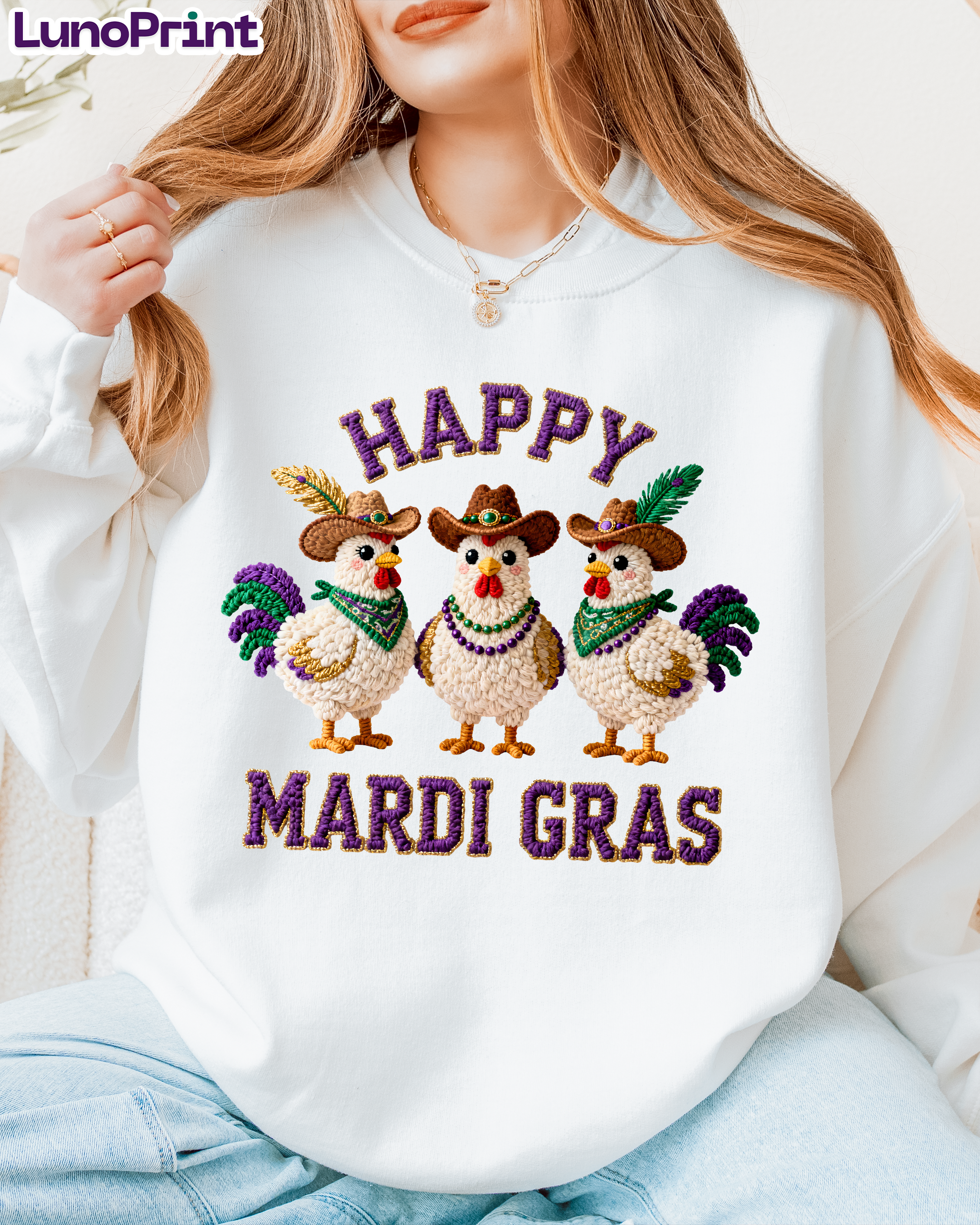 Mardi Gras DTF Transfer 1002