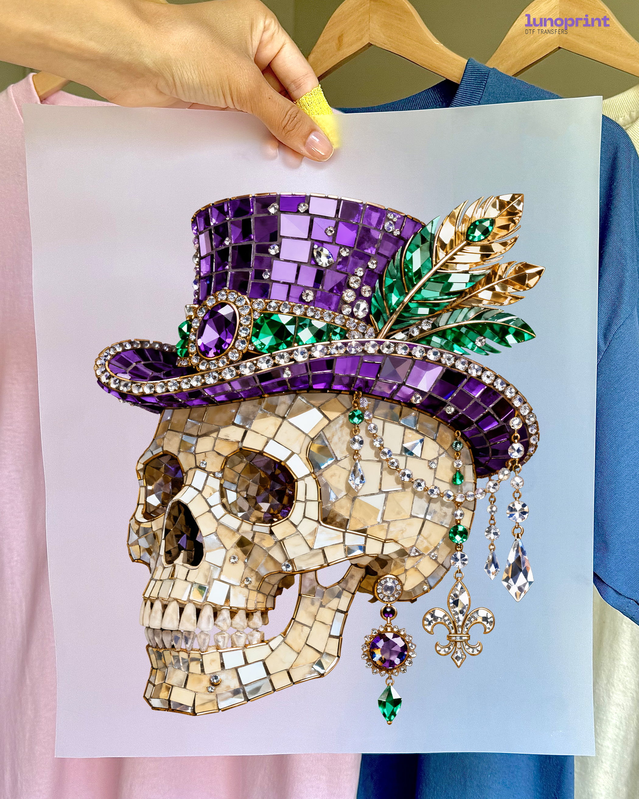 Mardi Gras DTF Transfer 1003