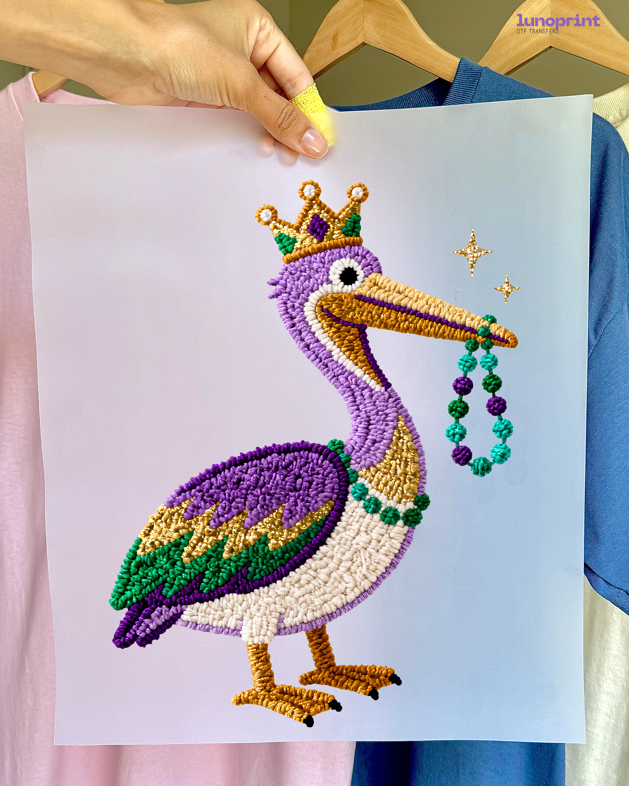 Mardi Gras DTF Transfer 1004