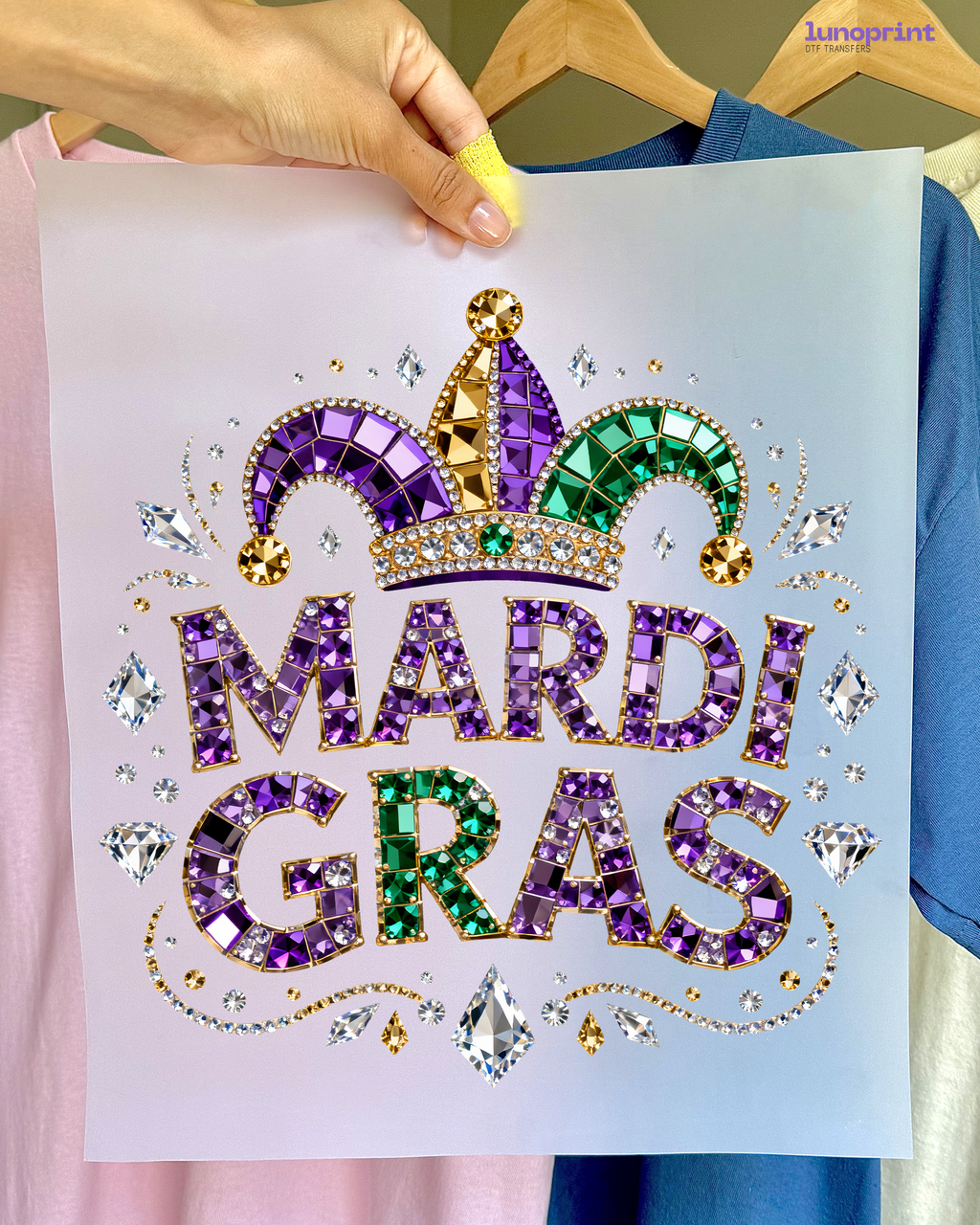 Mardi Gras DTF Transfer 1005