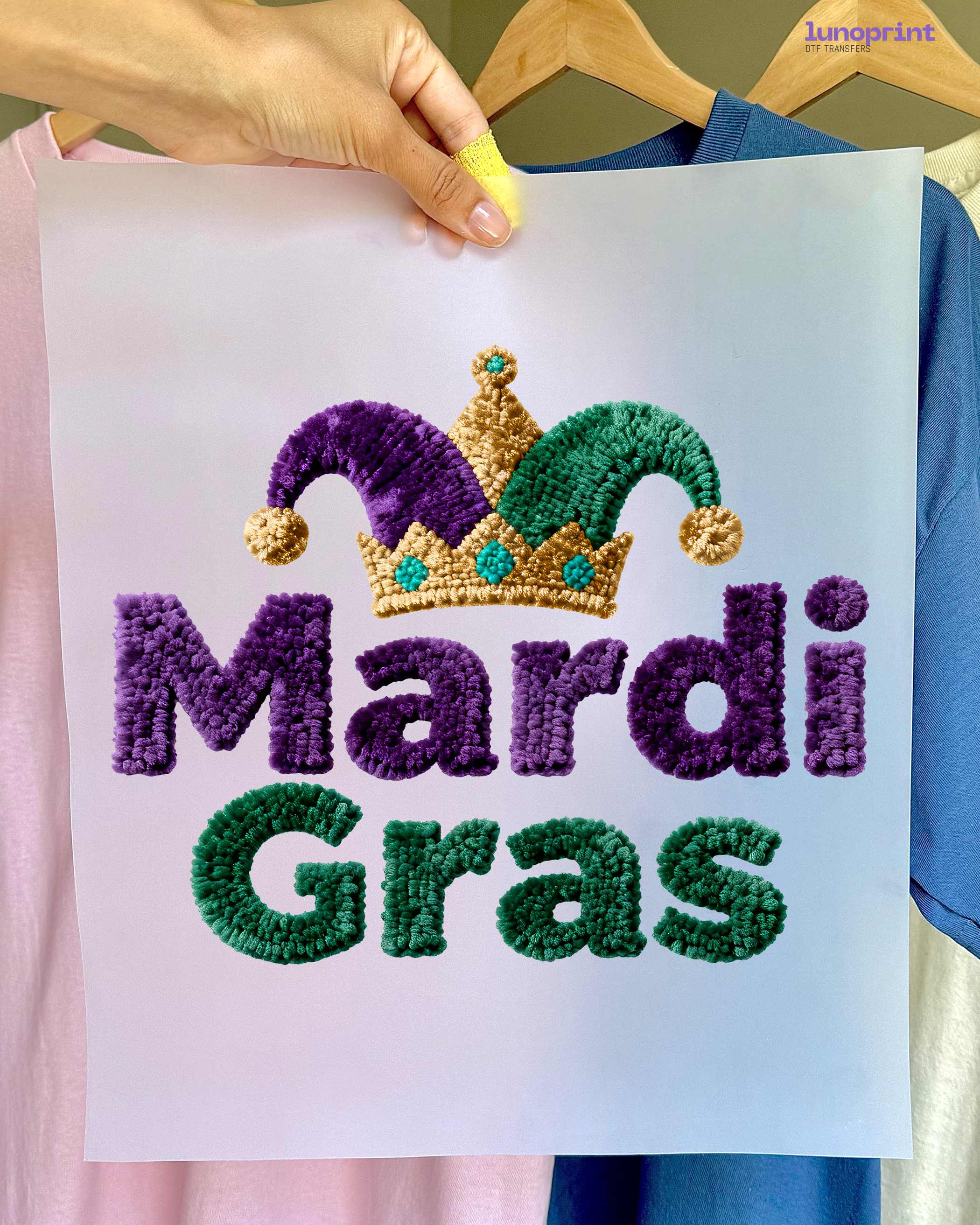 Mardi Gras DTF Transfer 1006