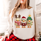 Christmas Chickens DTF transfer