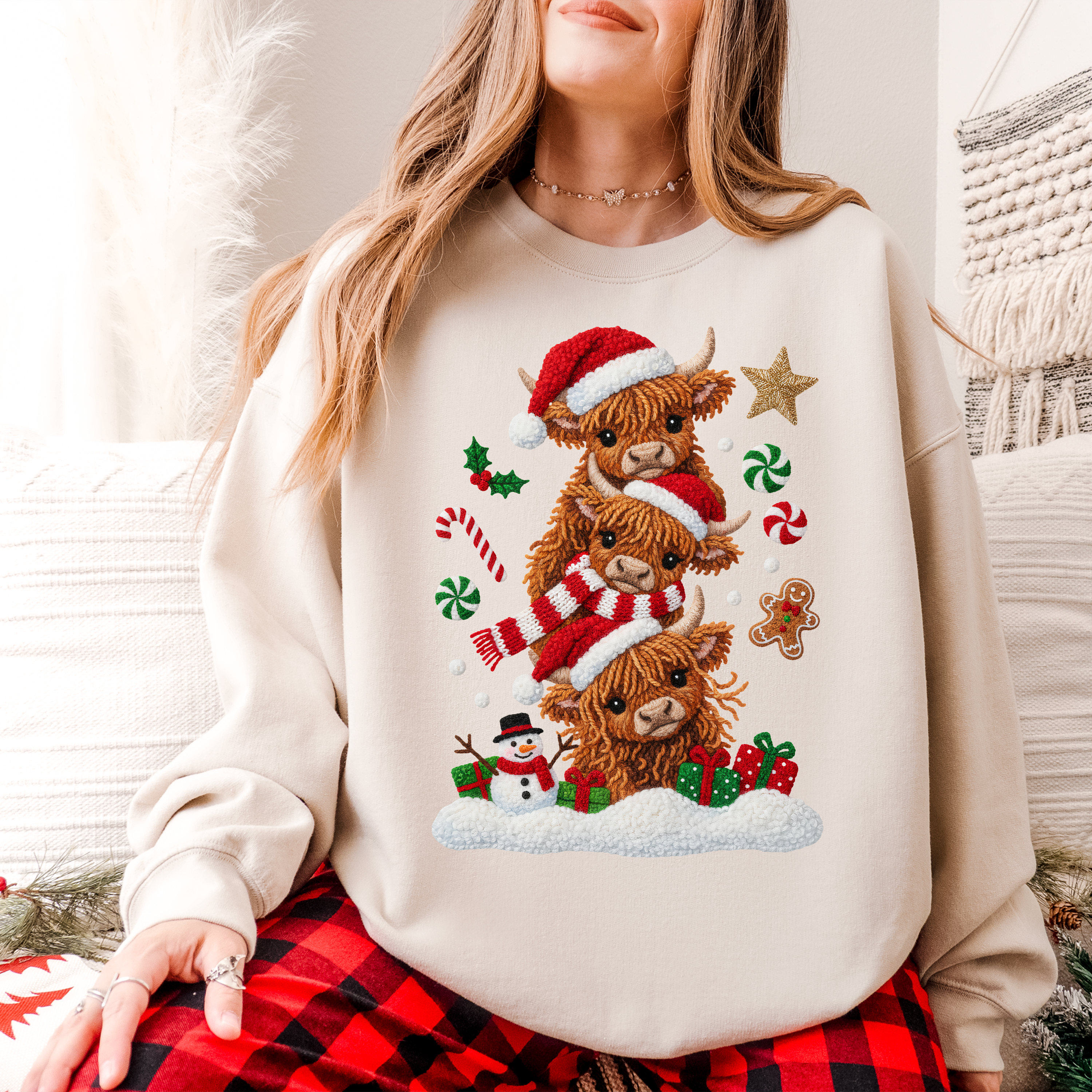 Highland Cows Christmas DTF Transfer