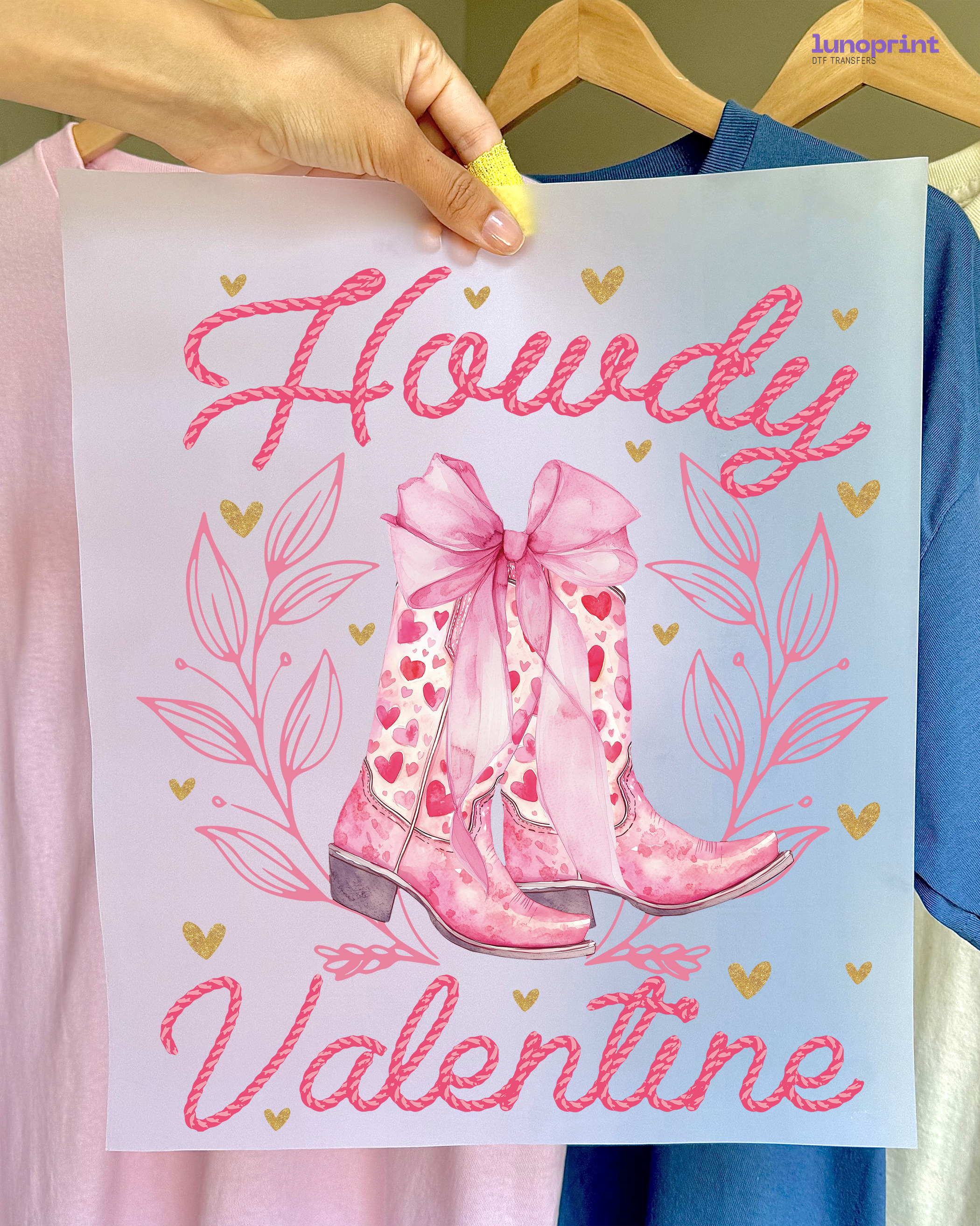 Howdy Valentine's Day DTF Transfer 1060