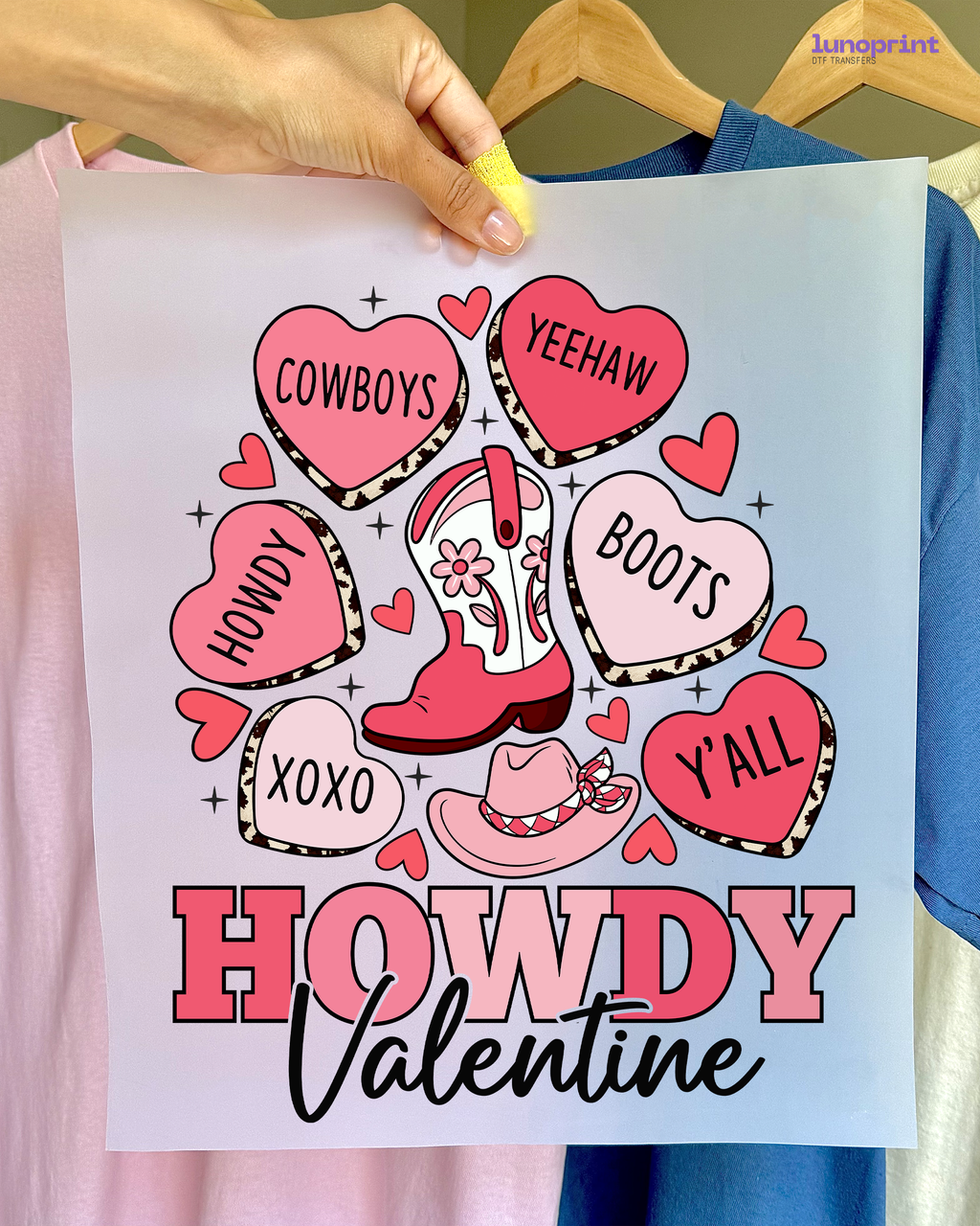 Howdy Valentine's Day DTF Transfer 1063