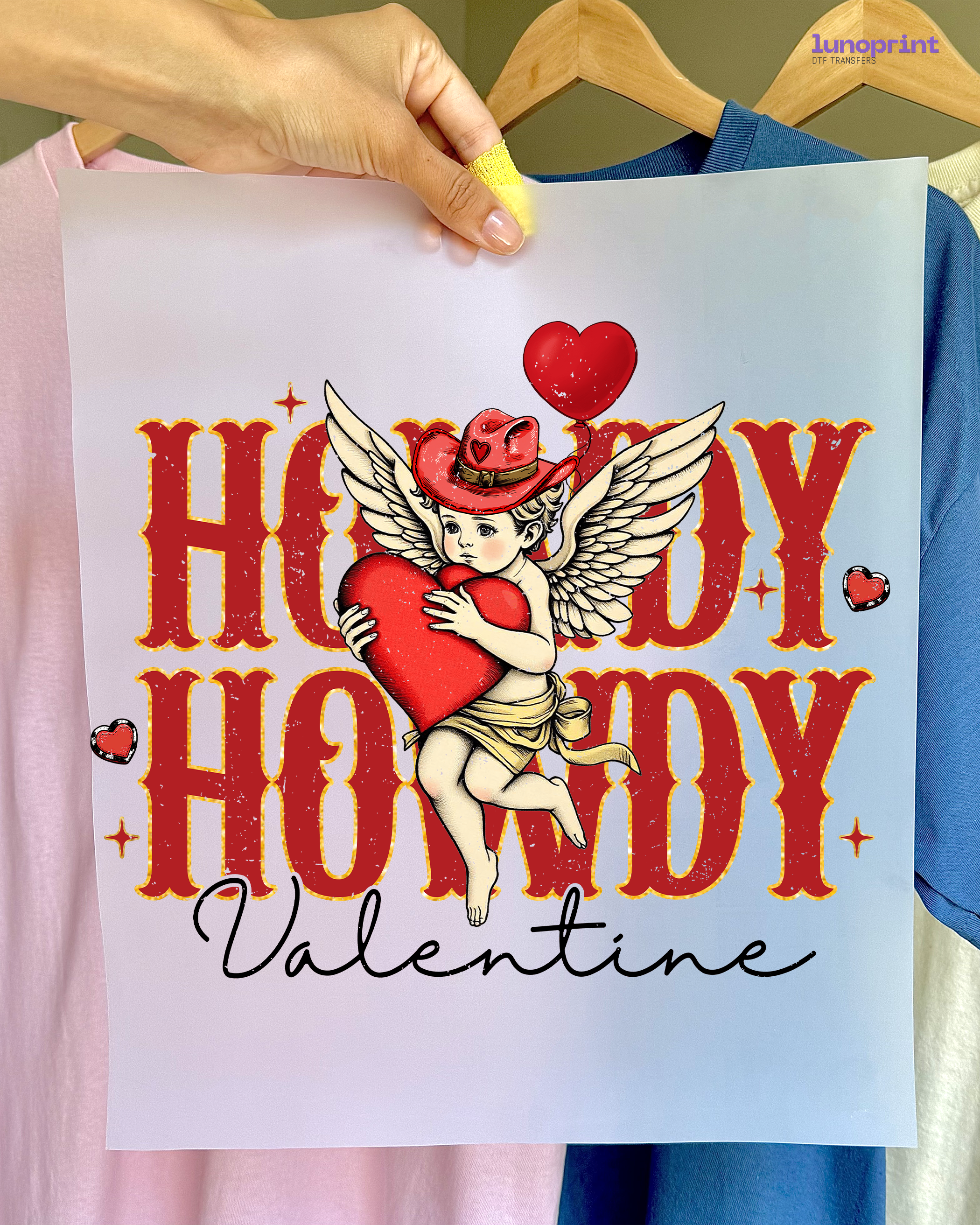 Howdy Valentine's Day DTF Transfer 1064