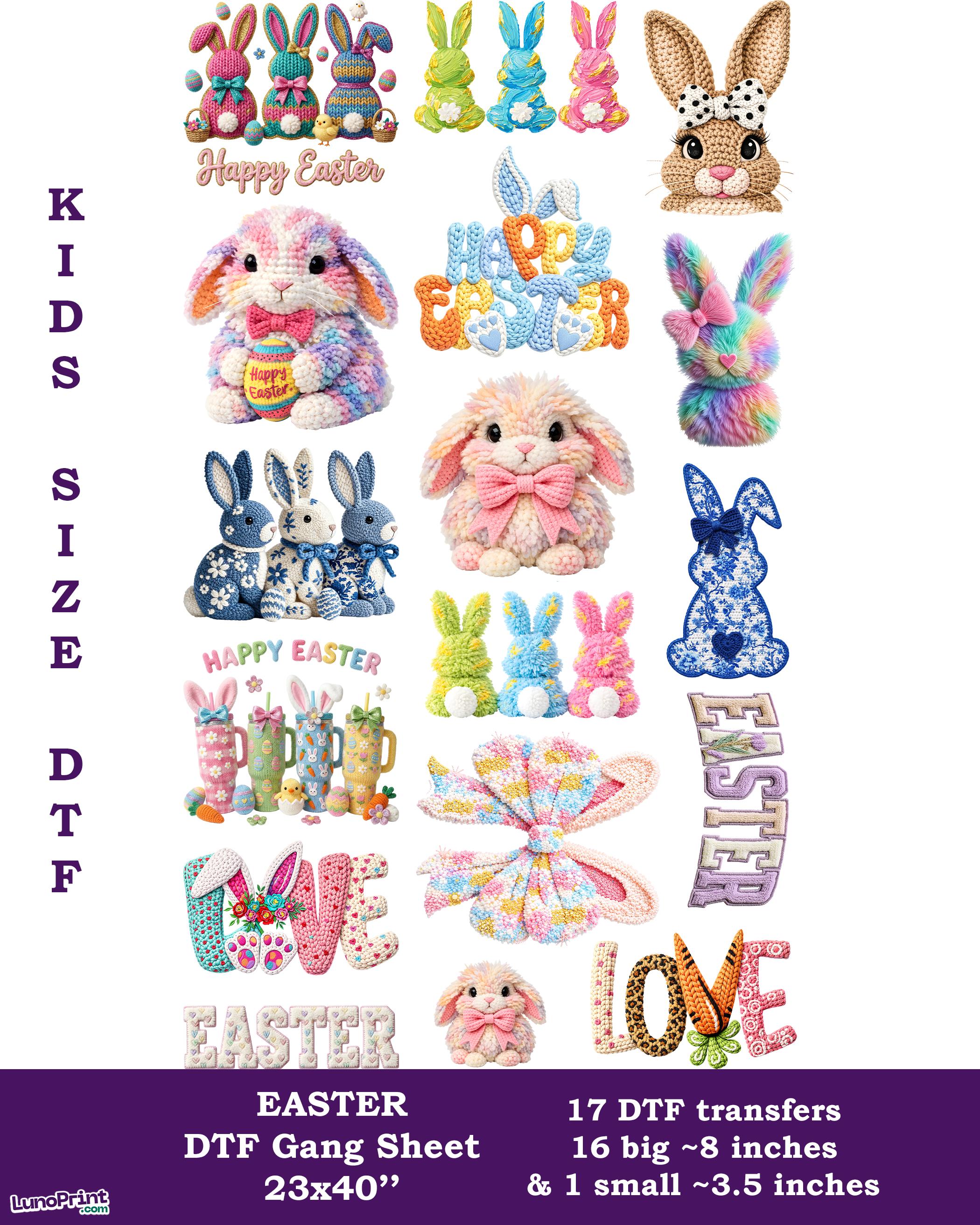Easter DTF Gang Sheet for Kids