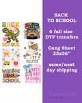 Back to School DTF Gang Sheet