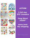 Autism Awareness DTF Gang Sheet