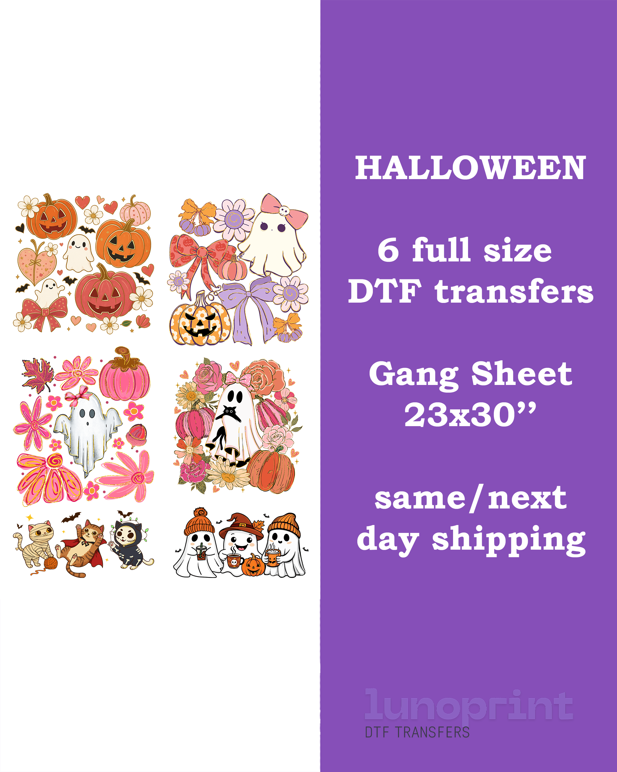 Halloween DTF Gang Sheet