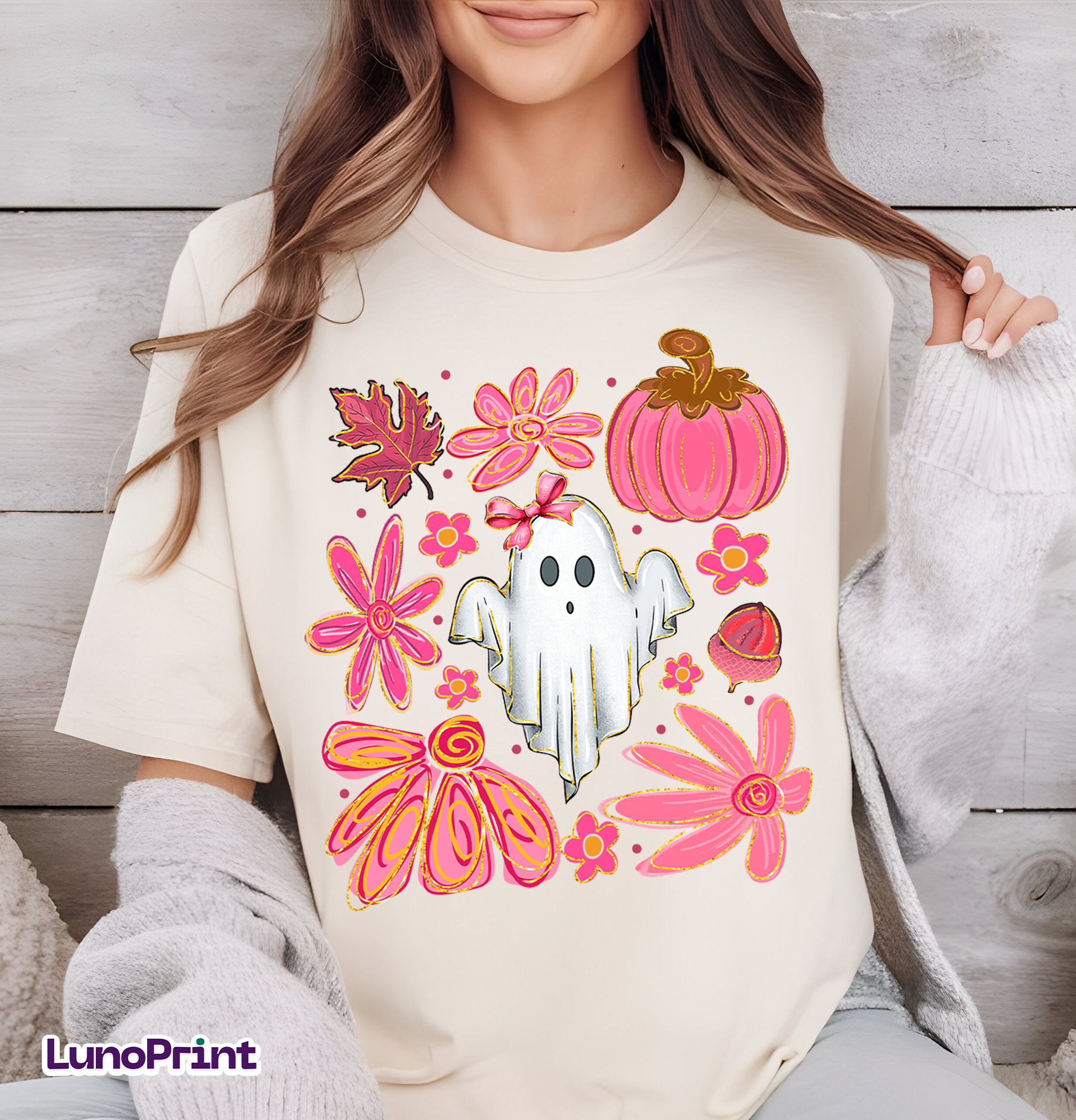 Halloween DTF Gang Sheet, 23x30 in. 6 Cute Ready to Press Heat transfers
