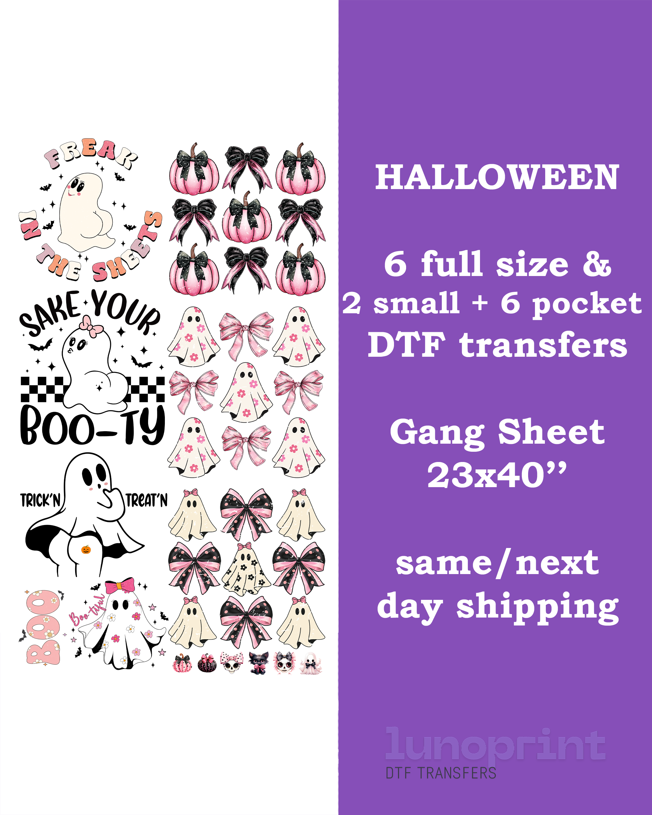 Halloween DTF Gang Sheet