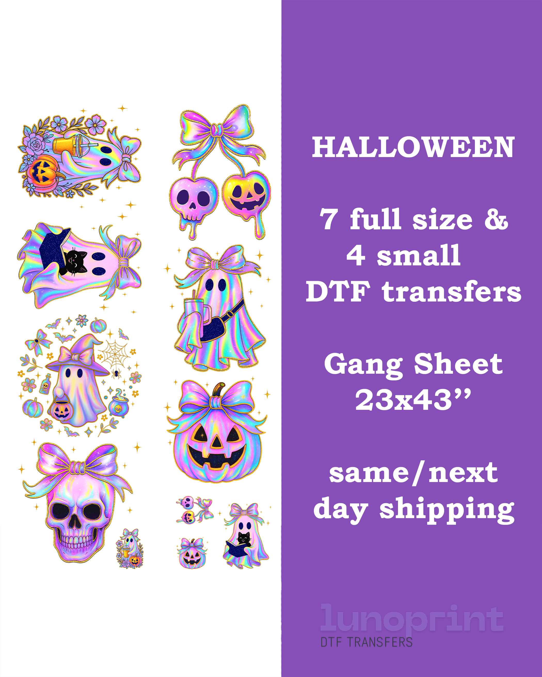 Halloween DTF Gang Sheet
