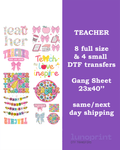 Teacher DTF Gang Sheet