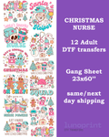 Christmas Nurse DTF Gang Sheet