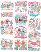 Christmas Nurse DTF Gang Sheet