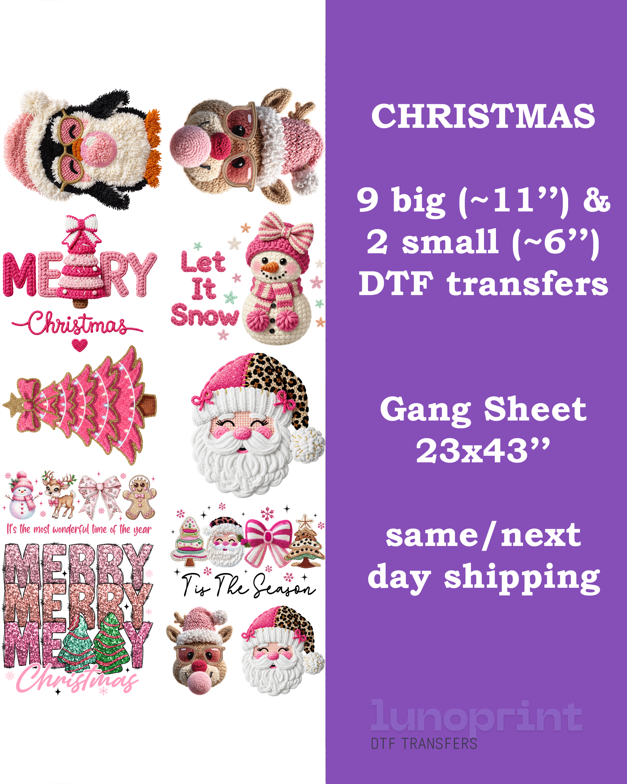 Christmas DTF Gang Sheet
