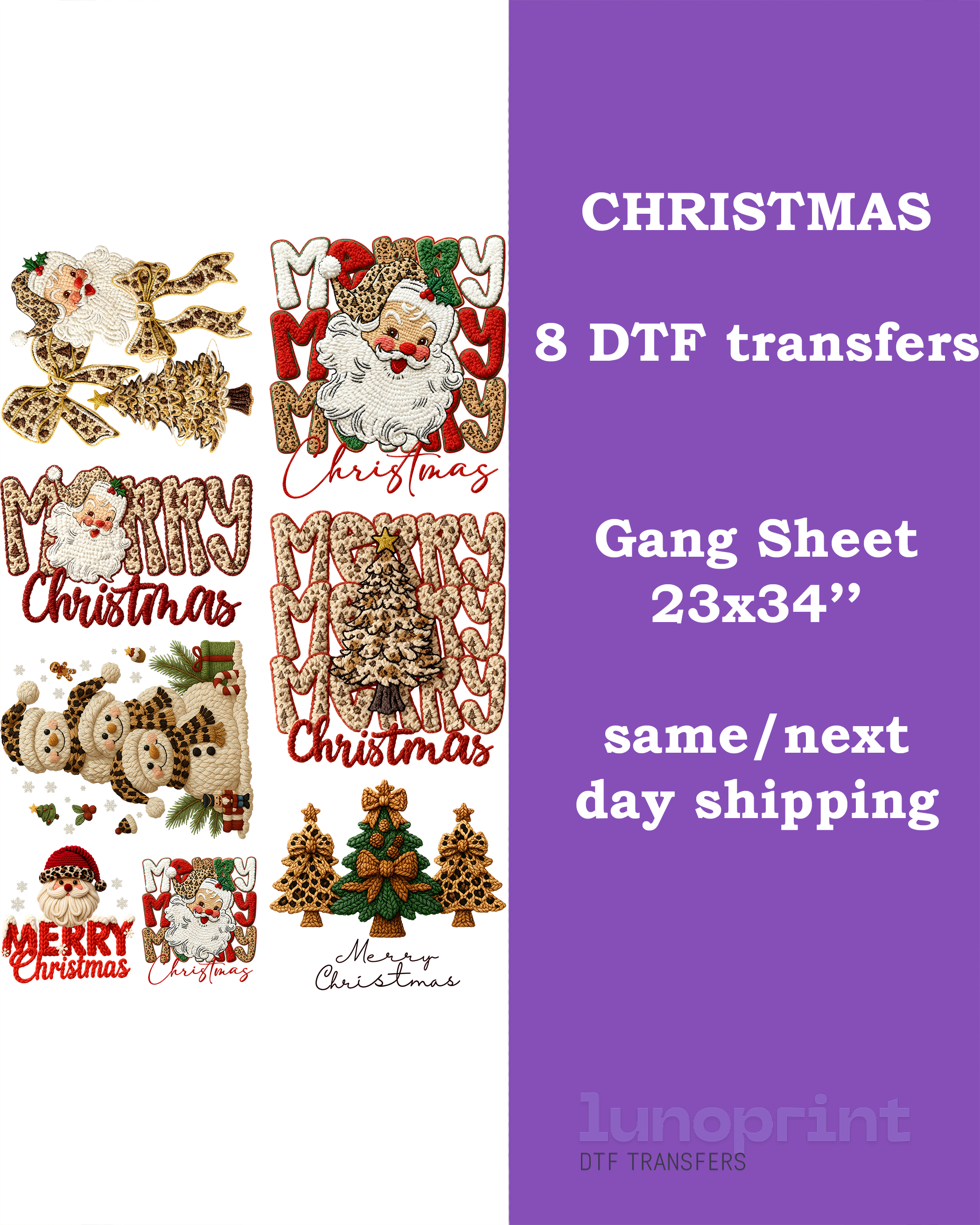 Christmas DTF Gang Sheet