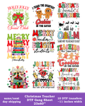Christmas Teacher DTF Gang Sheet
