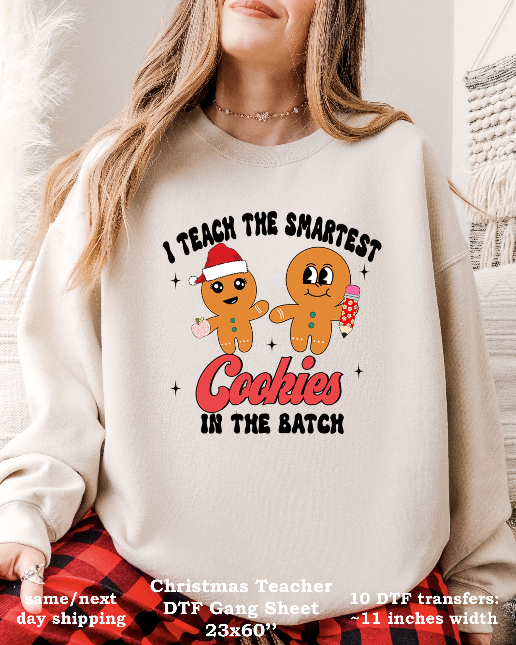 Christmas Teacher DTF Gang Sheet