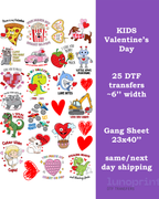 Kids Valentine's Day DTF Gang Sheet