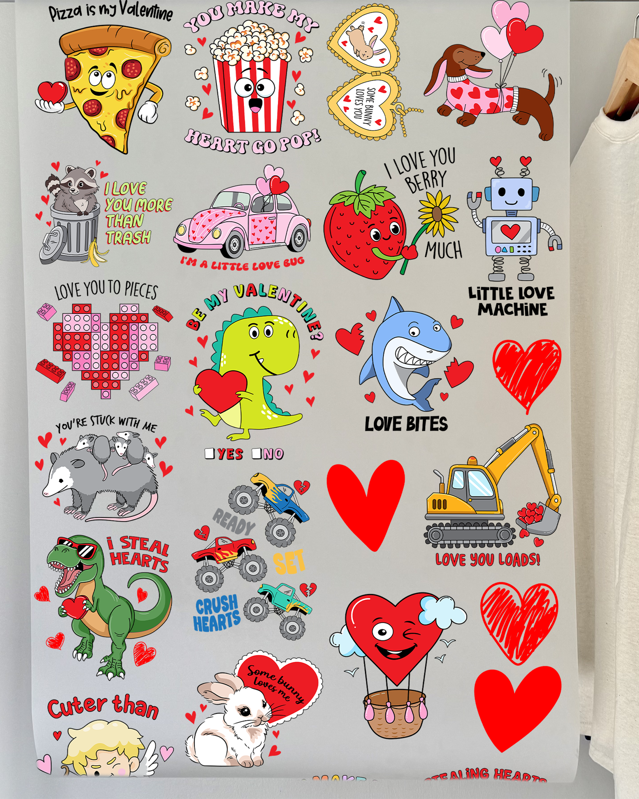 Kids Valentine's Day DTF Gang Sheet