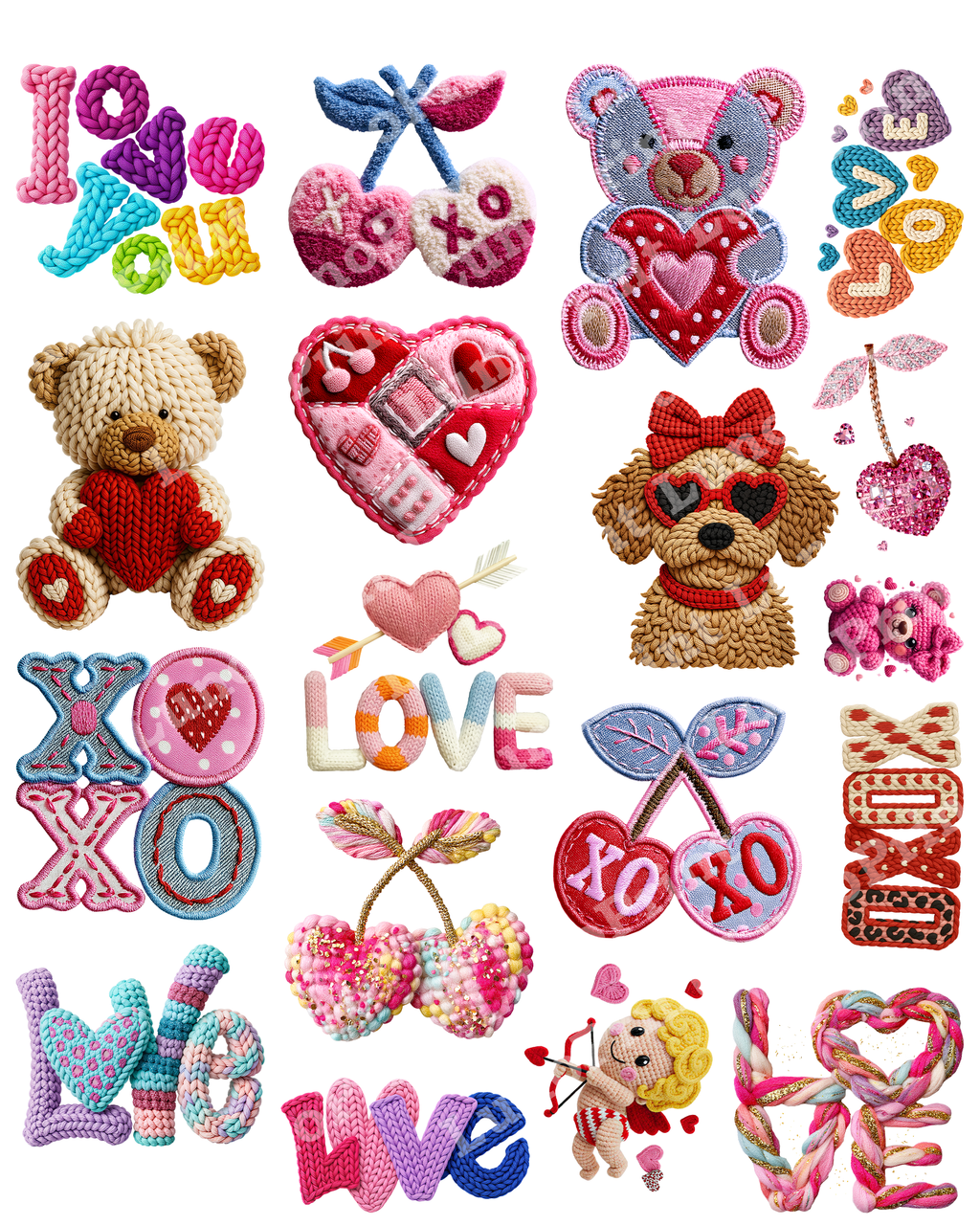 Kids Valentine's Day DTF Gang Sheet