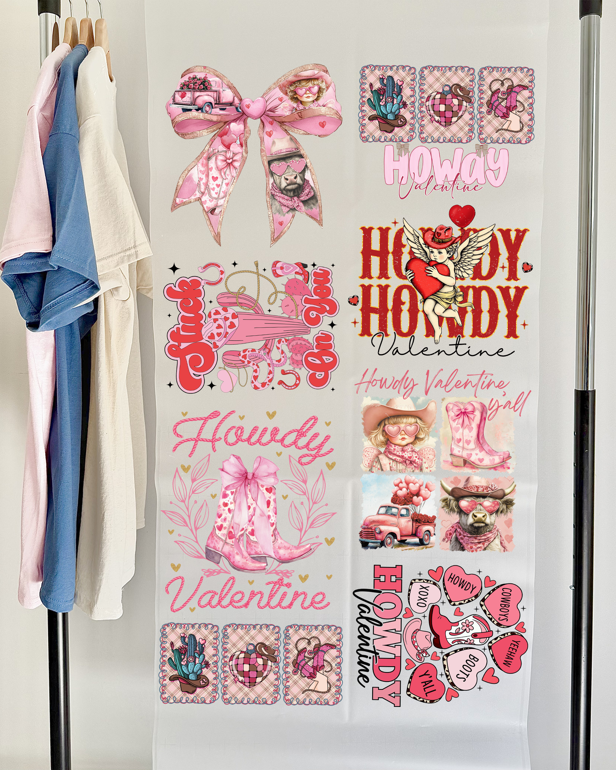 Howdy Valentine's Day DTF Gang Sheet