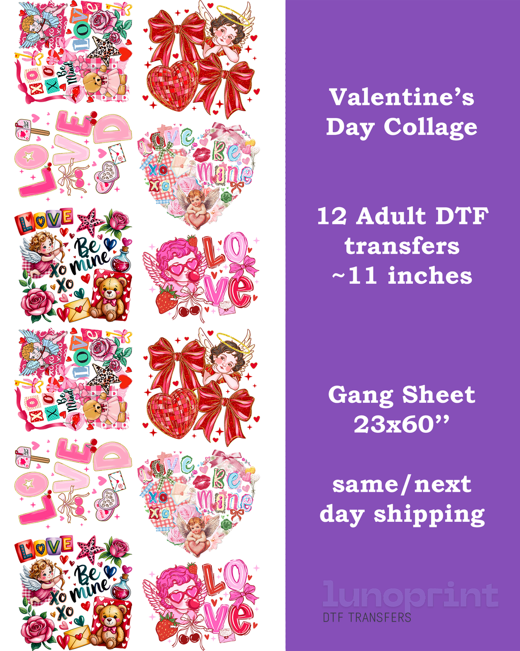 Valentine's Day DTF Gang Sheet