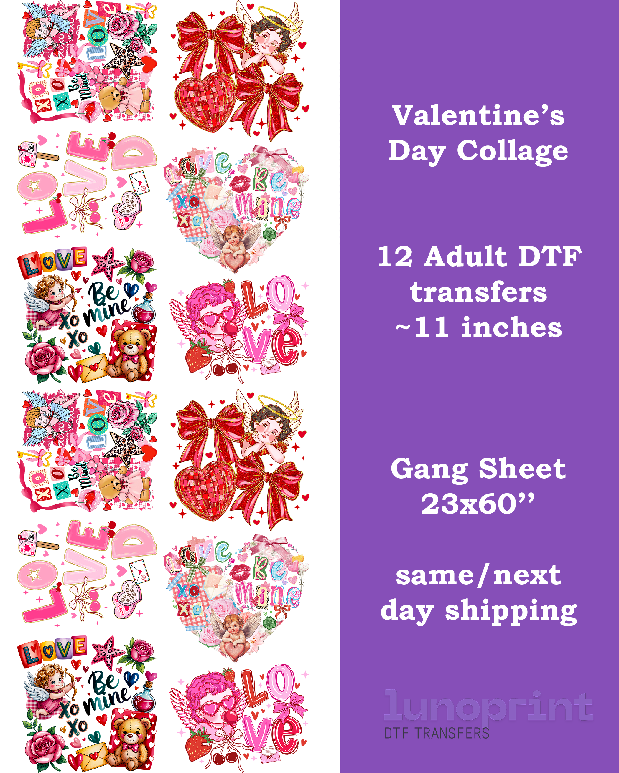 Valentine's Day DTF Gang Sheet