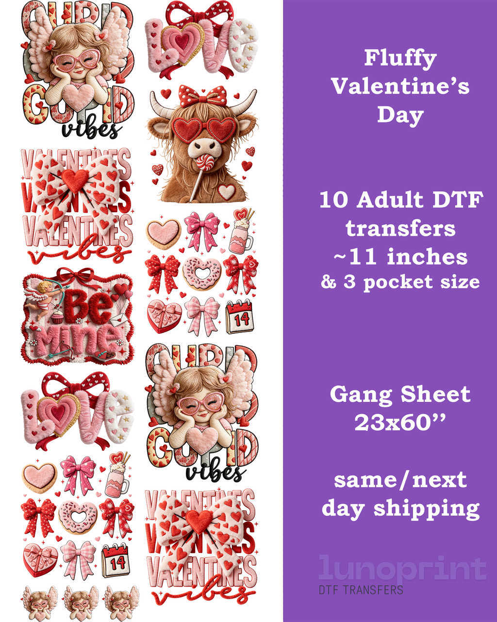 Valentine's Day DTF Gang Sheet