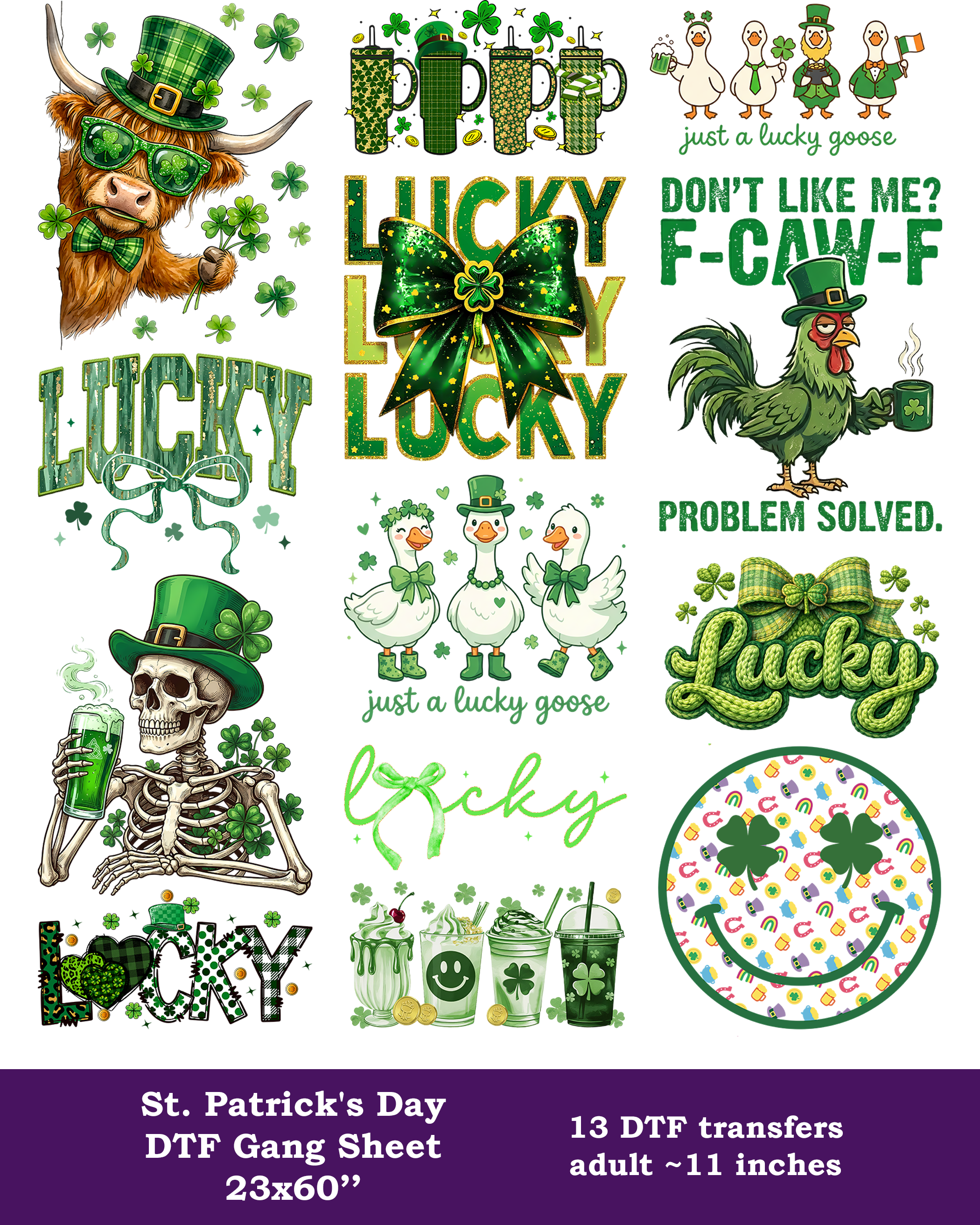 St. Patrick's Day DTF Gang Sheet