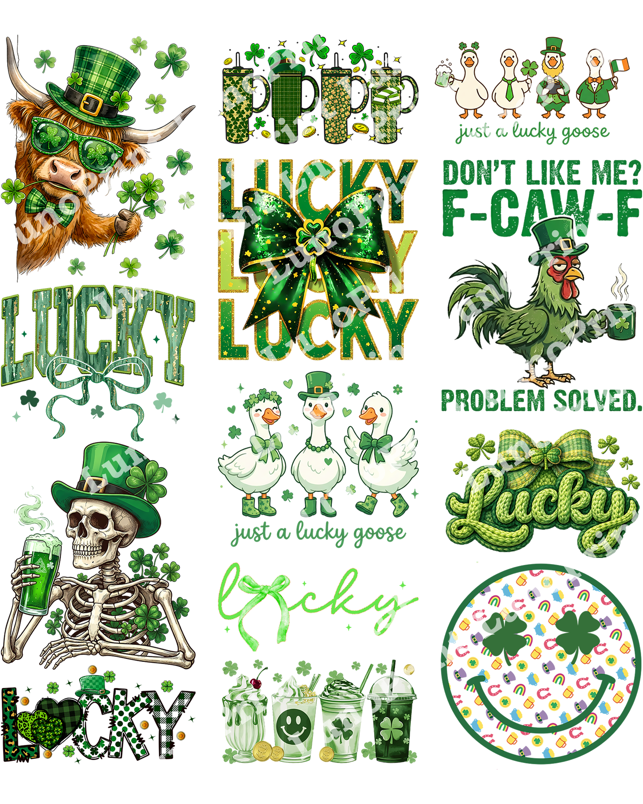 St. Patrick's Day DTF Gang Sheet