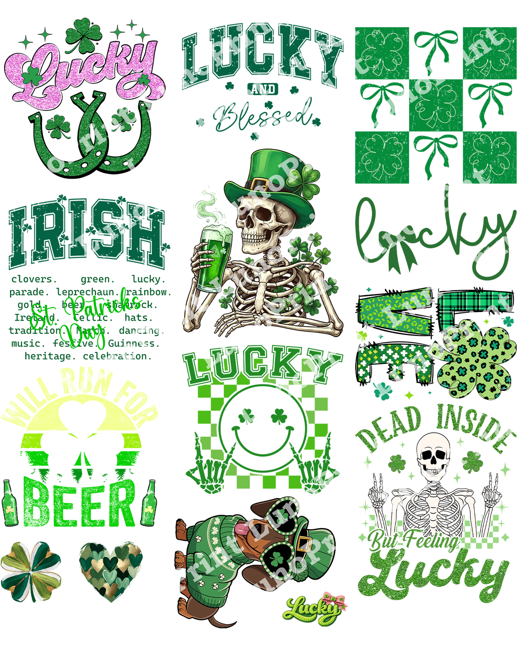 St. Patrick's Day DTF Gang Sheet