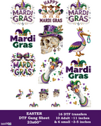 Mardi Gras DTF Gang Sheet