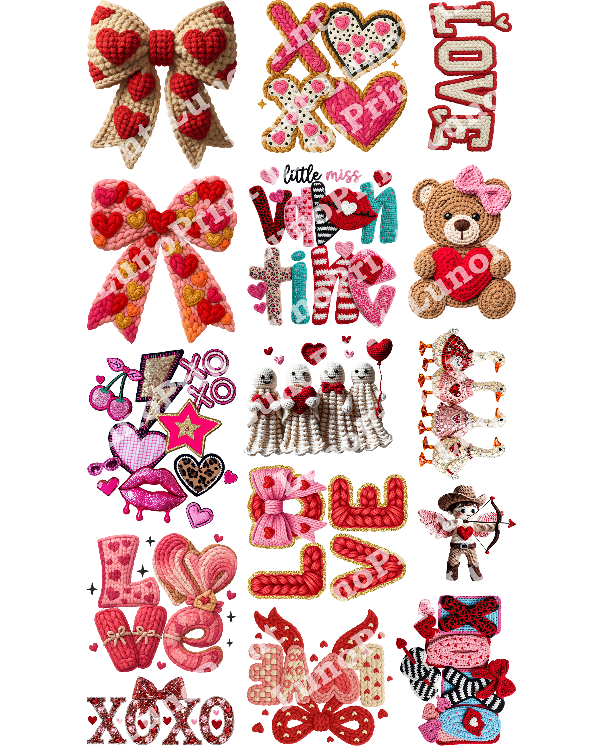 Youth Valentine's Day DTF Gang Sheet