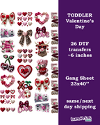 Toddler Valentine's Day DTF Gang Sheet