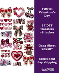 Youth Valentine's Day DTF Gang Sheet