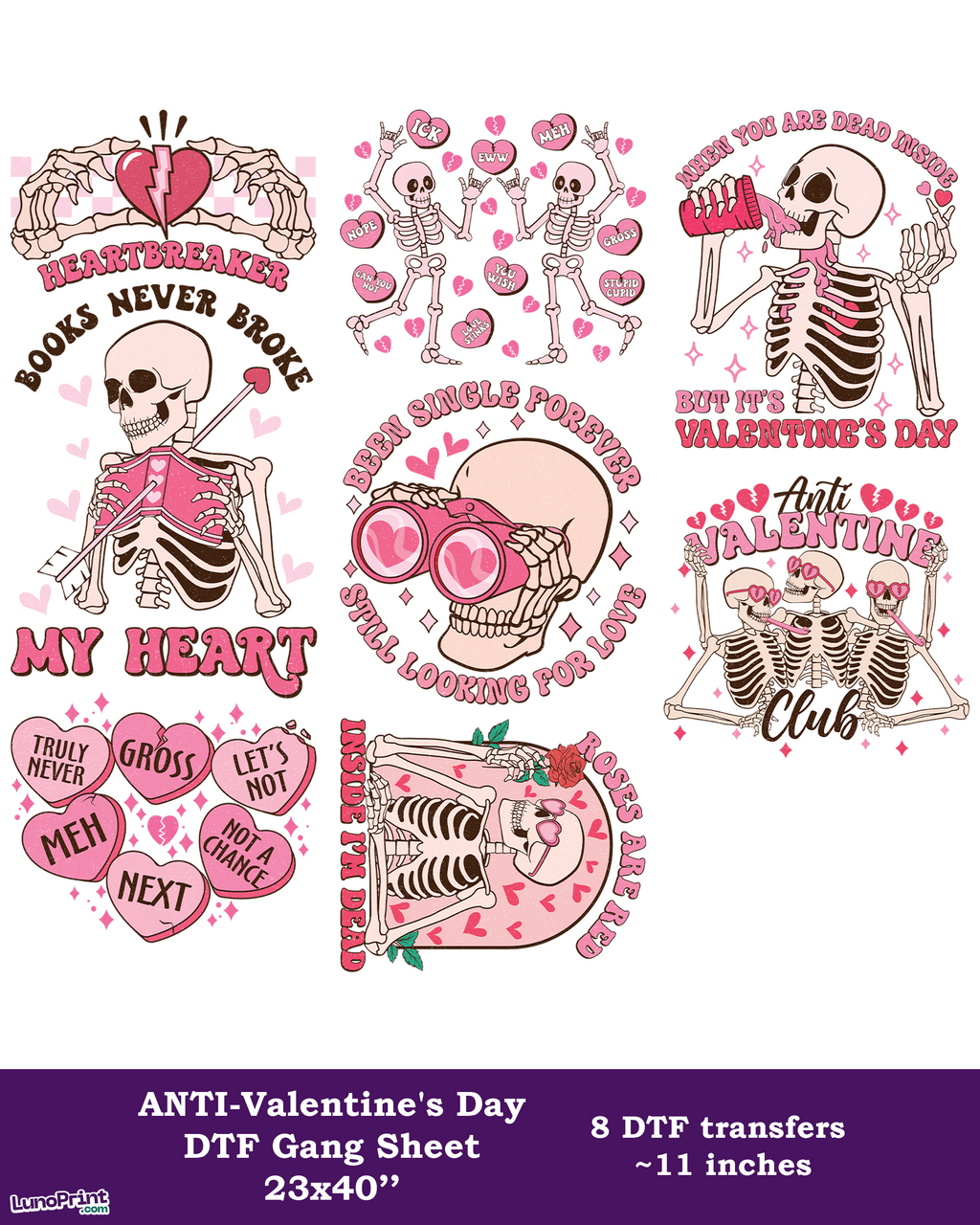 Anti-Valentine's Day DTF Gang Sheet