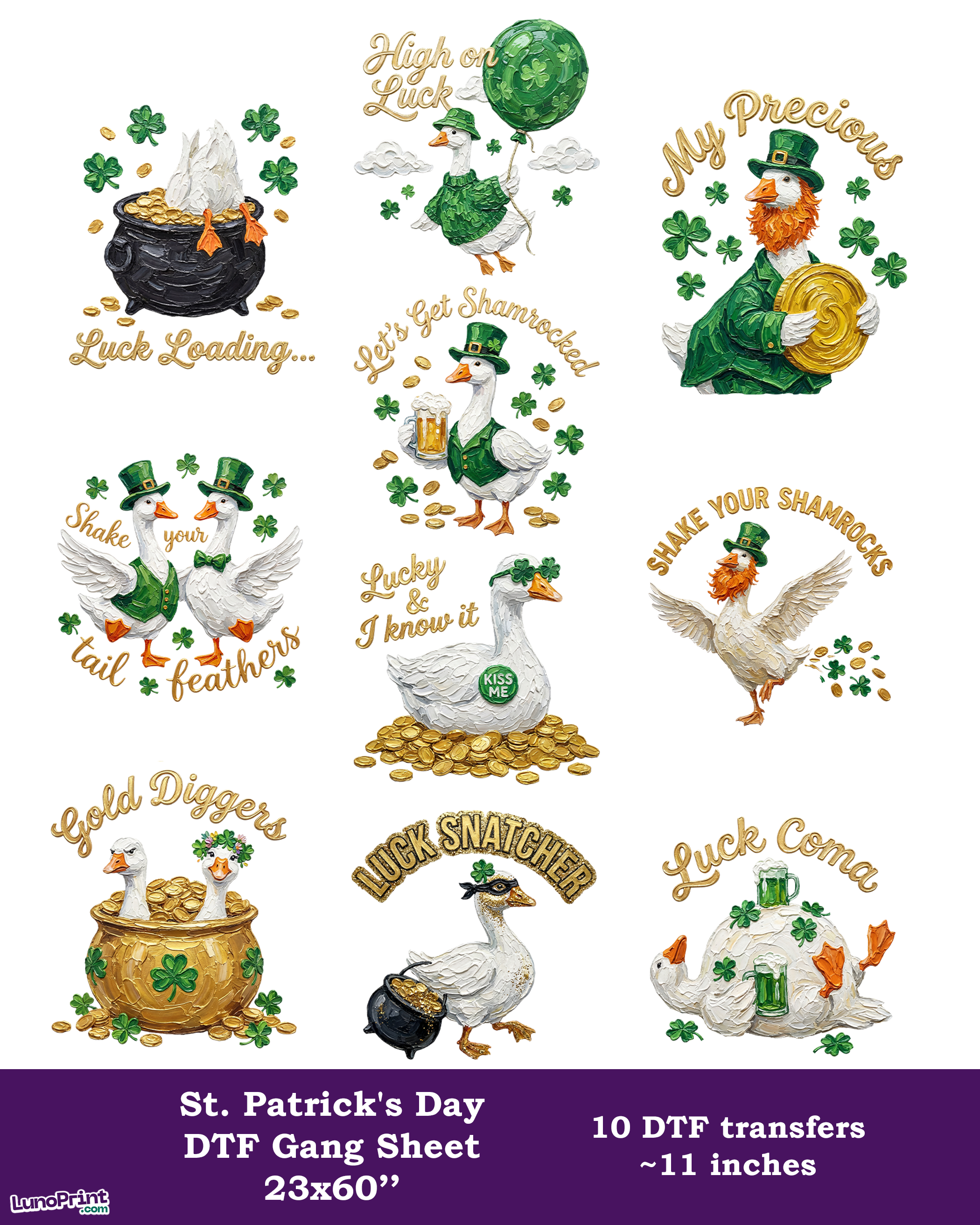 St. Patrick's Day DTF Gang Sheet